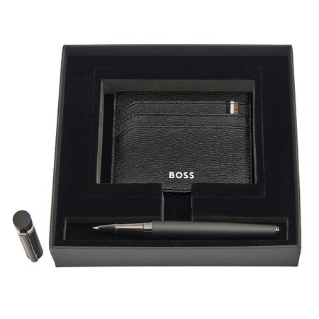 Hugo Boss Set HUGO BOSS Black (rollerball pen & card holder)