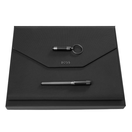 Hugo Boss Set Rive (fountain pen, folder A4 & key ring)