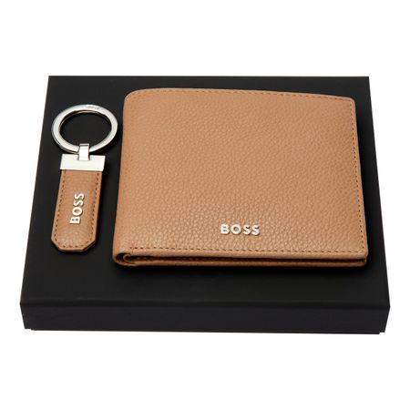 Hugo Boss Set Classic Grained Camel (key ring & wallet)