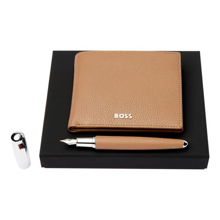 Hugo Boss Set HUGO BOSS Camel (fountain pen & money wallet)