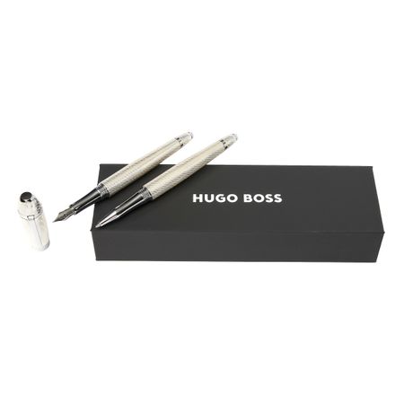 Hugo Boss Set Arc Futurist Silver (rollerball pen & fountain pen)