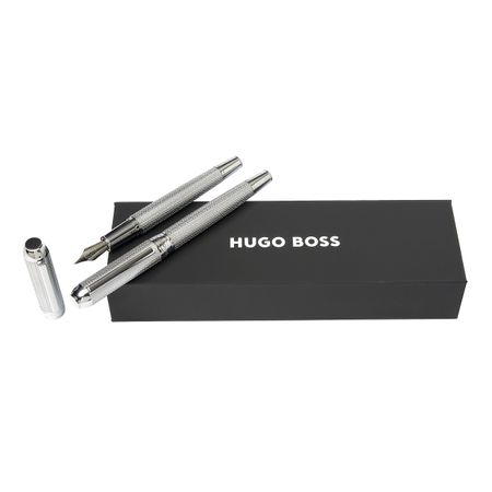 Hugo Boss Set Elemental Silver (rollerball pen & fountain pen)