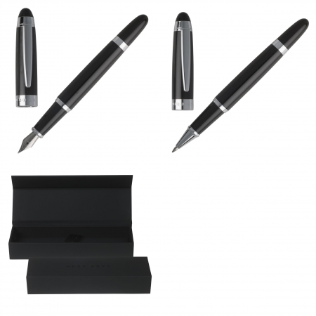 Hugo Boss Set Icon Black (rollerball pen & fountain pen)