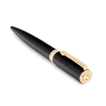 Hugo Boss Ballpoint pen Arche Double B Black & Gold