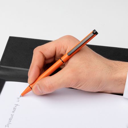 Hugo Boss Ballpoint pen Cloud Matte Papaya Orange