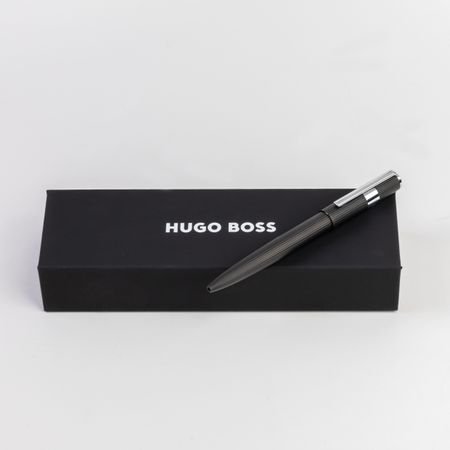 Hugo Boss Ballpoint pen Gear Pinstripe Black / Chrome