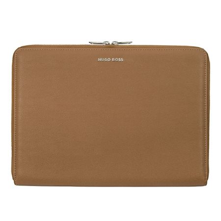 Hugo Boss Conference folder zip A4 Pure Iconic Camel