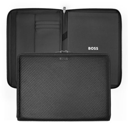 Hugo Boss Conference folder zip A4 Monogram Zipped Black