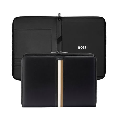 Hugo Boss Conference folder zip A4 Iconic Black