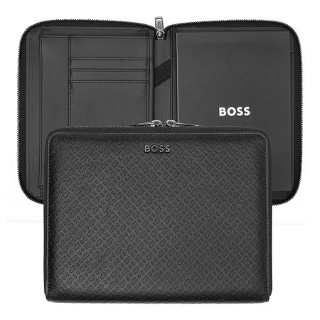 Hugo Boss Conference folder A5 Monogram Zipped Black