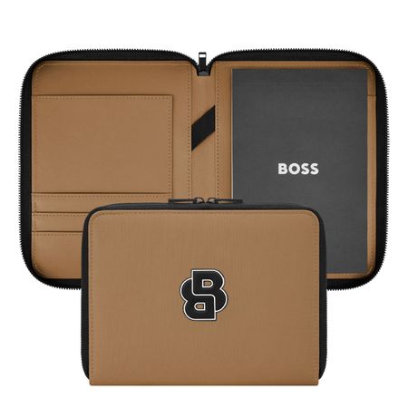 Hugo Boss Conference folder A5 Varsity Camel