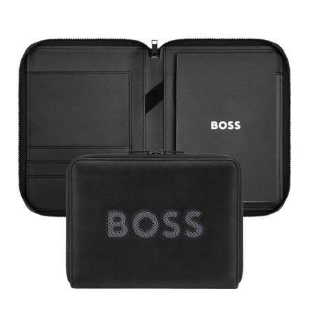 Hugo Boss Conference folder A5 Boss Cut Out Black & Grey