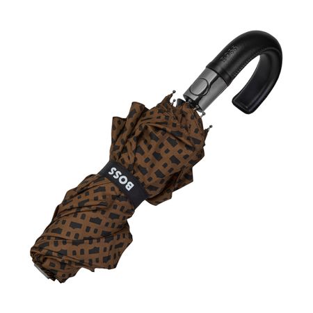Hugo Boss Pocket umbrella Monogramme Camel