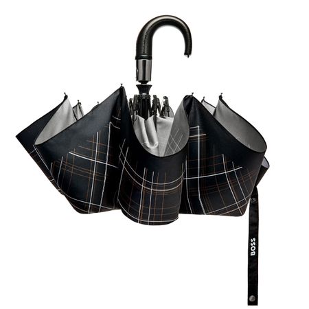 Hugo Boss Pocket umbrella Checkered Black