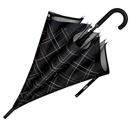 Hugo Boss Umbrella Checkered Black