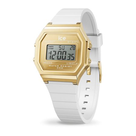 Ice-Watch ICE digit retro-Metal gold mirror-White -Small