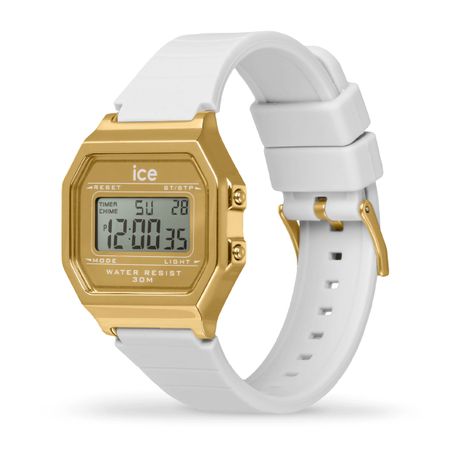 Ice-Watch ICE digit retro-Metal gold mirror-White -Small