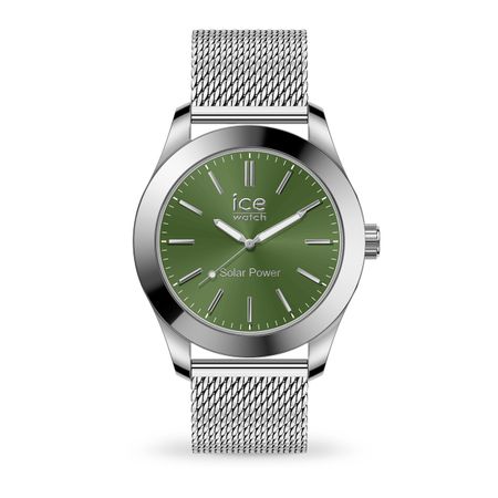 Ice-Watch ICE steel solar Silver Green Milanese