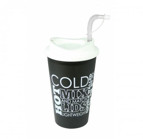 Universal Plastic Thermal Mug 350ml - Black