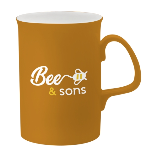 Pantone Matched Opal Colour Coated Branded Mug Fine Bone China