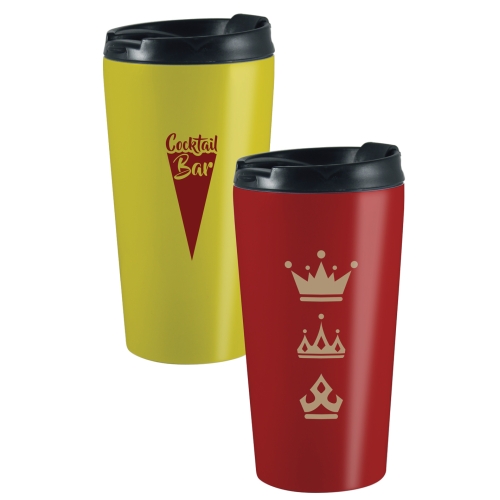 Rio Grande Colour Coated 450ml Branded Travel Coffee Tumbler