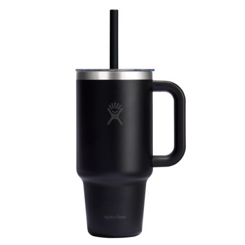 Hydro Flask 32 OZ TRAVEL TUMBLER CLEAR LID BLACK